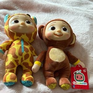 Cocomelon (2) small stuffed animals.